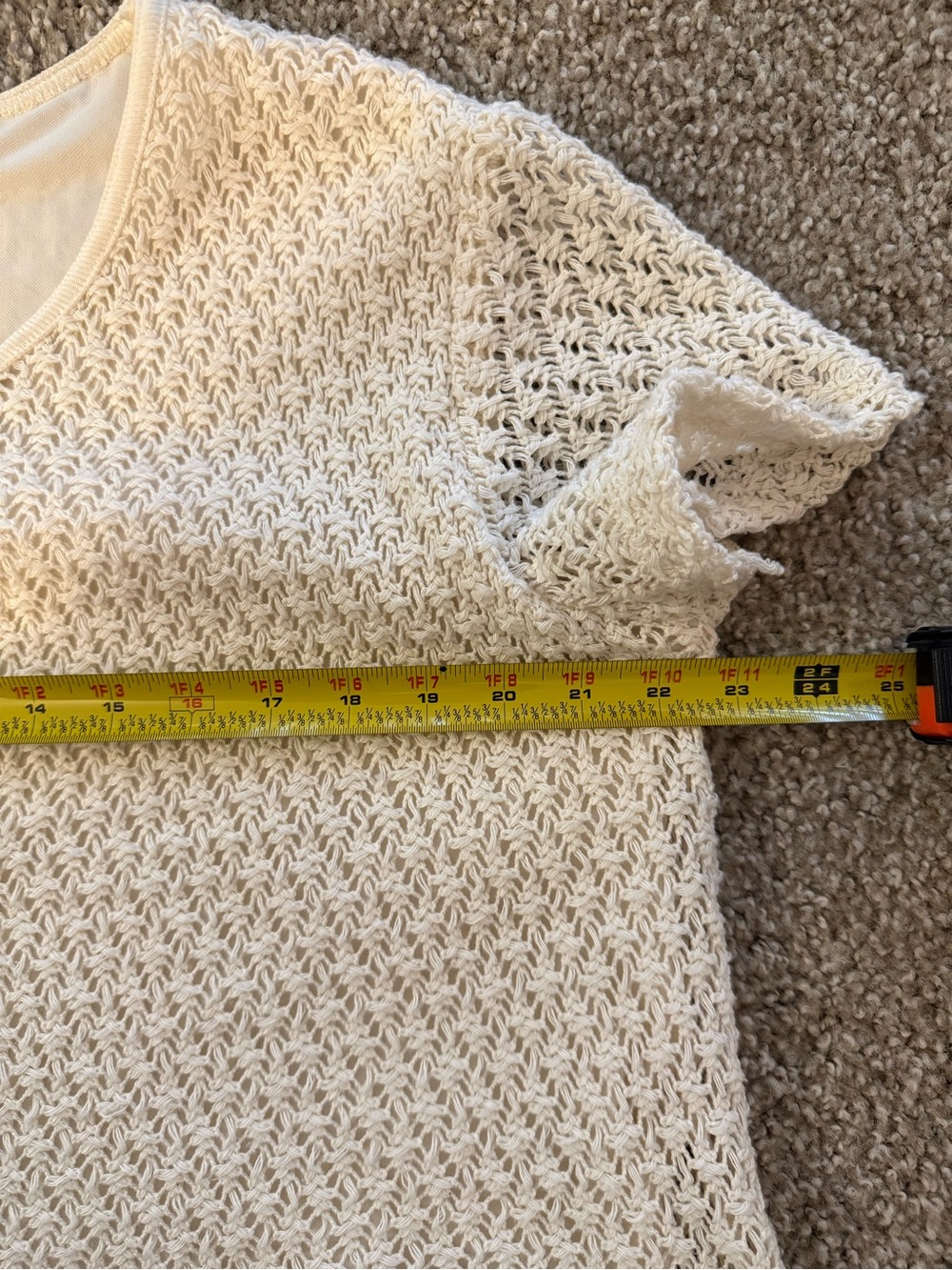 Freestyle Ivory Open-Knit Boxy Crop Top - Picture 8 of 8